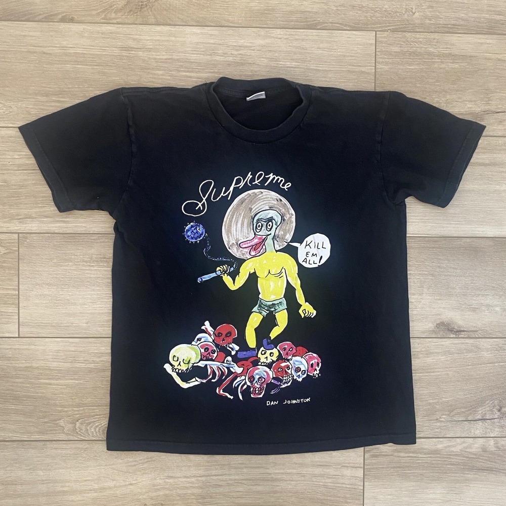 Supreme Dan Johnston Kill Em All Tee Made In USA Mens Size Medium Shirt Skater